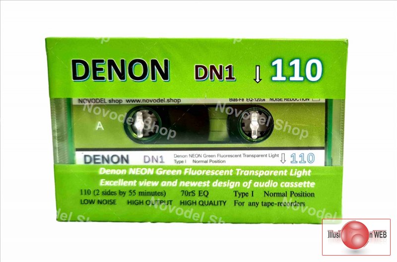Аудиокассеты DENON DN1/110 зелёная неоновая